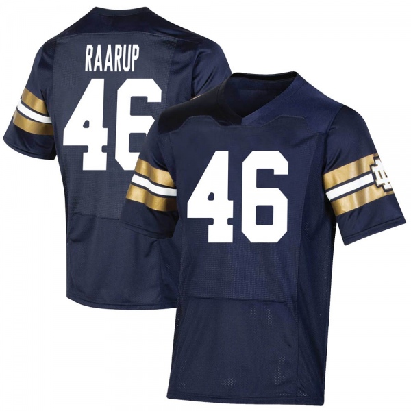 Axel Raarup Notre Dame Fighting Irish NCAA Youth #46 Navy Premier 2021 Shamrock Series Replica College Stitched Football Jersey XHJ0255UR